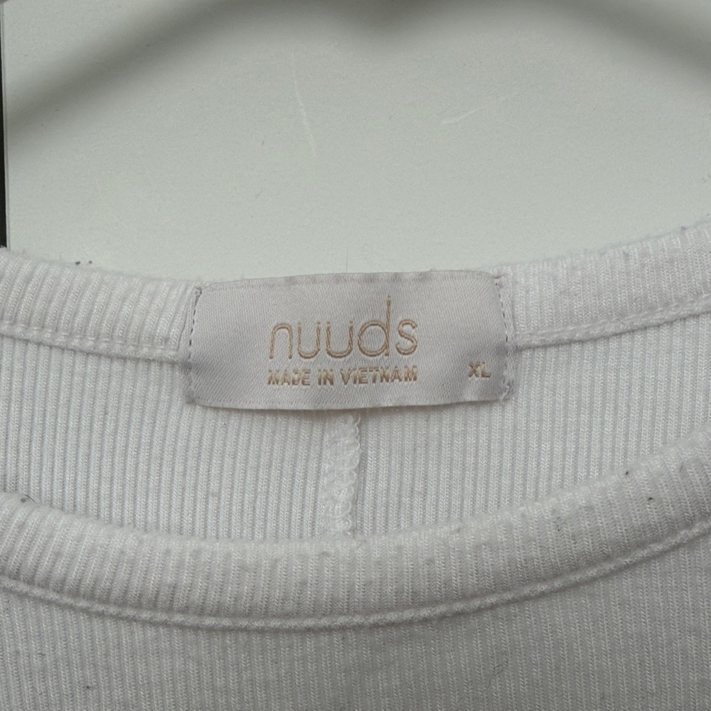Nuuds Classic White Long Sleeve Tee - Picture 2 of 3